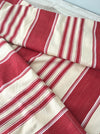 Red striped ticking. Spain c.1900 - Lot of 3 pieces