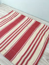 Red striped ticking. Spain c.1900 - Lot of 3 pieces