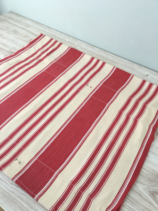 Red striped ticking. Spain c.1900 - Lot of 3 pieces