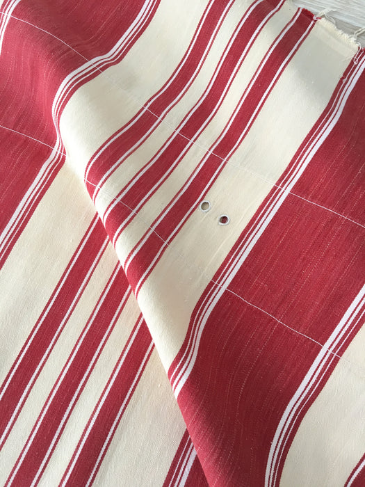 Red striped ticking. Spain c.1900 - Lot of 3 pieces