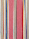Ticking in pink, taupe, red, blue and yellow stripes. Spain c.1950 - 134×156 cm 