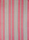 Ticking in pink, taupe, red, blue and yellow stripes. Spain c.1950 - 134×156 cm 