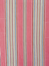 Ticking in pink, taupe, red, blue and yellow stripes. Spain c.1950 - 134×156 cm 