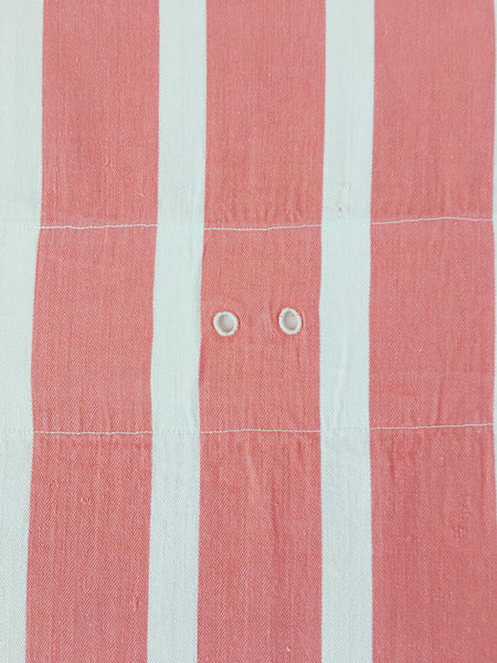 Pink Stripes Antique European Ticking Fabric Recovered Panels REC-RA-ROSA-006 - Ticking Depot