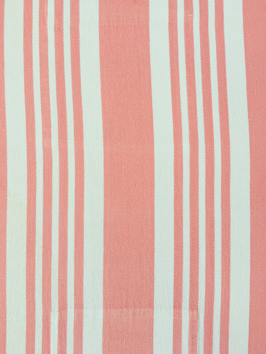 Ticking in white and pink stripes. Spain c.1950 - Lot of 2 pieces