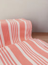 Ticking in white and pink stripes. Spain c.1950 - Lot of 2 pieces