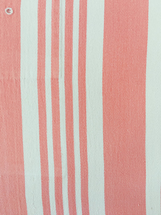 Pink Stripes Antique European Ticking Fabric Recovered Panels REC-RA-ROSA-007 - Ticking Depot