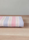 Ticking in white, beige and pink stripes. Spain c.1950 - Lot of 2 pieces