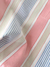 Ticking in white, beige and pink stripes. Spain c.1950 - Lot of 2 pieces