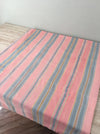Ticking in orange pink and gray stripes. Spain c.1950 - Lot of 2 pieces