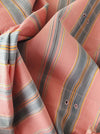 Ticking in orange pink and gray stripes. Spain c.1950 - Lot of 2 pieces