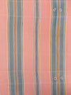Ticking in orange pink and gray stripes. Spain c.1950 - Lot of 2 pieces