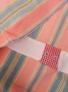 Ticking in orange pink and gray stripes. Spain c.1950 - Lot of 2 pieces