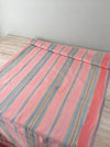 Ticking in orange pink and gray stripes. Spain c.1950 - Lot of 2 pieces