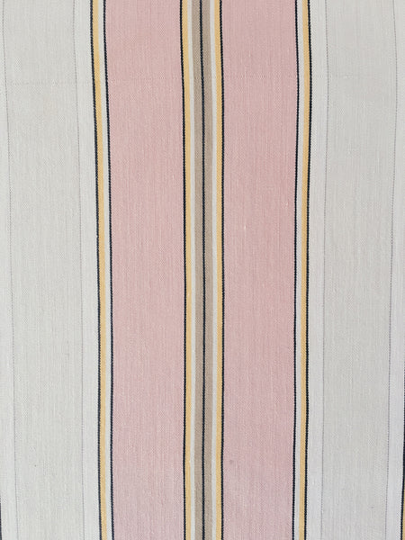 Pink Stripes Antique European Ticking Fabric Recovered Panels REC-RA-ROSA-013C - Ticking Depot
