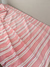 Ticking in light and dark pink stripes. Spain c.1940 - Lot of 2 pieces