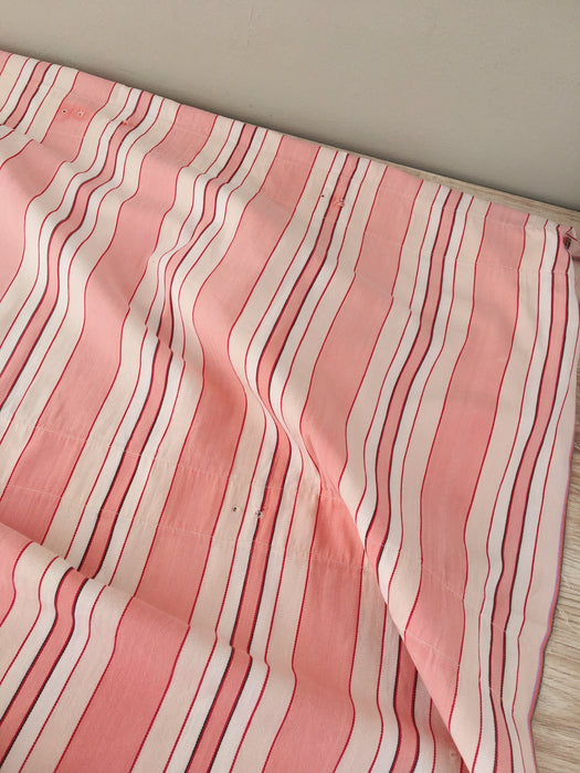 Ticking in light and dark pink stripes. Spain c.1940 - Lot of 2 pieces