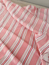 Ticking in light and dark pink stripes. Spain c.1940 - Lot of 2 pieces