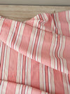 Ticking in light and dark pink stripes. Spain c.1940 - Lot of 2 pieces