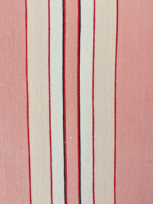 Ticking in light and dark pink stripes. Spain c.1940 - Lot of 2 pieces