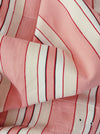 Ticking in light and dark pink stripes. Spain c.1940 - Lot of 2 pieces