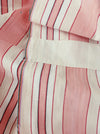 Ticking in light and dark pink stripes. Spain c.1940 - Lot of 2 pieces