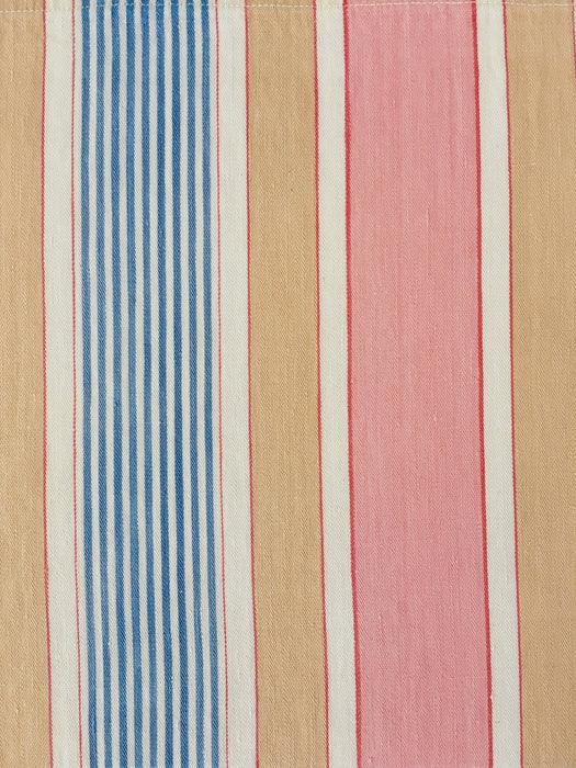 Pink Stripes Antique European Ticking Fabric Recovered Panels REC-RA-ROSA-015 - Ticking Depot