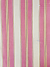 Ticking in hot pink and gray stripes. Spain c.1940 - 48×123 cm