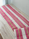 Ticking in hot pink and gray stripes. Spain c.1940 - 48×123 cm