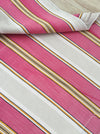 Ticking in hot pink and gray stripes. Spain c.1940 - 48×123 cm