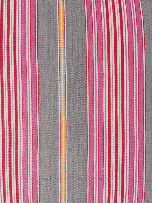 Ticking in hot pink and gray stripes. Spain c.1950 - Lot of 2 pieces