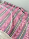 Ticking in hot pink and gray stripes. Spain c.1950 - Lot of 2 pieces
