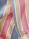 Ticking in pink, blue and beige stripes. Spain c.1950 - Lot of 2 pieces