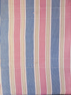 Ticking in pink, blue and beige stripes. Spain c.1950 - Lot of 2 pieces