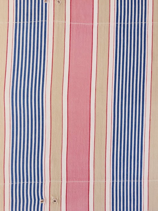 Ticking in pink, blue and beige stripes. Spain c.1950 - Lot of 2 pieces