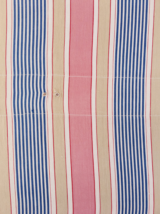 Ticking in pink, blue and beige stripes. Spain c.1950 - Lot of 2 pieces
