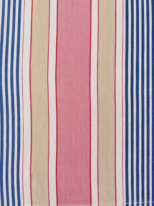 Ticking in pink, blue and beige stripes. Spain c.1950 - Lot of 2 pieces