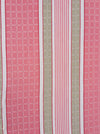 Ticking in pink and beige stripes and squares. Spain c.1950 - Lot of 3 pieces