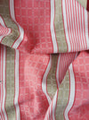 Ticking in pink and beige stripes and squares. Spain c.1950 - Lot of 3 pieces