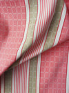 Ticking in pink and beige stripes and squares. Spain c.1950 - Lot of 3 pieces