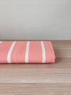 Ticking in pink and white stripes. Spain c.1950 - Lot of 2 pieces