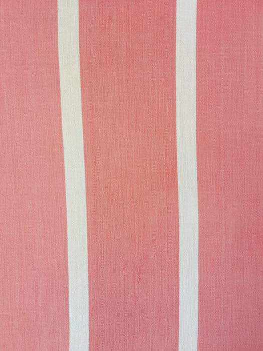 Ticking in pink and white stripes. Spain c.1950 - Lot of 2 pieces