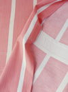 Ticking in pink and white stripes. Spain c.1950 - Lot of 2 pieces