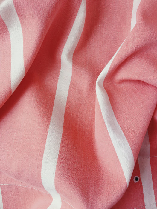 Ticking in pink and white stripes. Spain c.1950 - Lot of 2 pieces