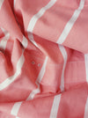 Ticking in pink and white stripes. Spain c.1950 - Lot of 2 pieces