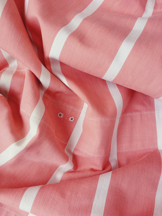 Ticking in pink and white stripes. Spain c.1950 - Lot of 2 pieces