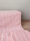Ticking in pink and white stripes. Spain c.1950 - 102×72 cm