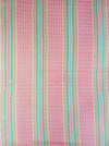 Ticking in pink and beige stripes and squares. Spain c.1950 - Lot of 2 pieces