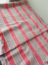 Ticking in pink and beige stripes. Spain c.1950 - 95×180 cm
