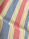 Ticking in pink, blue and beige stripes. Spain c.1950 - Lot of 2 pieces